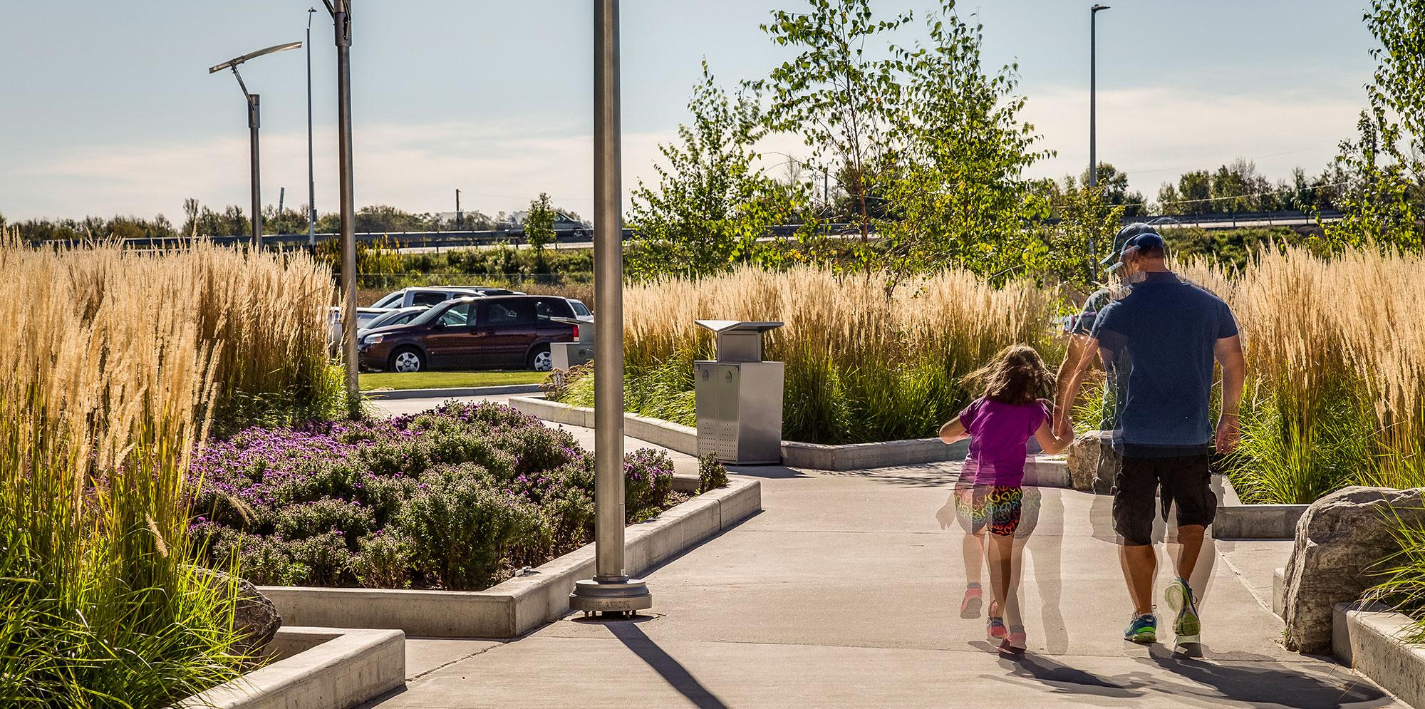 Tanger Outlets entrance landscape